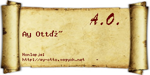 Ay Ottó névjegykártya